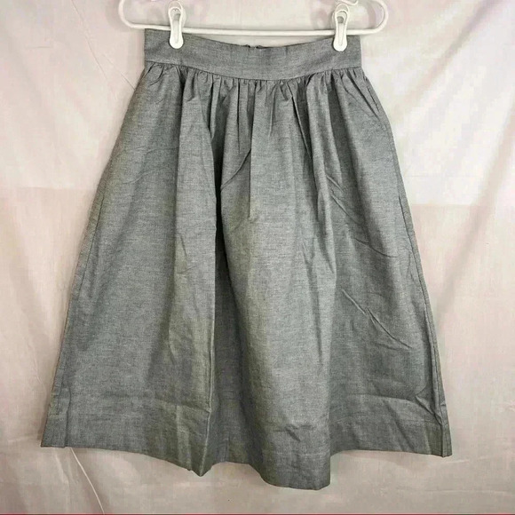 ACHRO Womens High Waisted Midi Pleated Pinstripe Skirt Sz S NWT Career Luxury - Picture 3 of 11